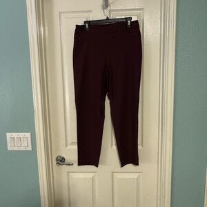 Cato Women's Ankle Pants - Burgundy